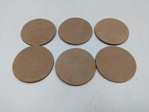 Set of 6 Miller Genuine Draft MGD Beer 3.5" Leather Coasters - Unused - Picture 1 of 3