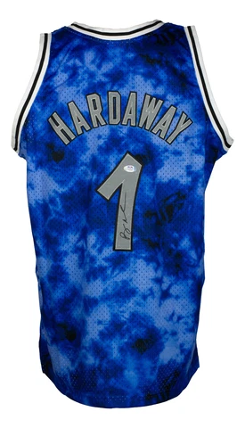 Penny Hardaway Signed Tie Dye Magic Mitchell Ness Swingman Basketball Jersey PSA Cover