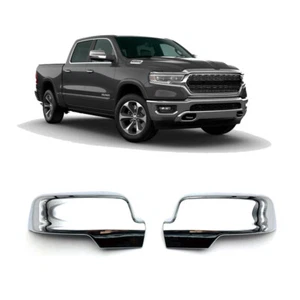 Fits Dodge Ram 1500 2019-2021 Chrome Rearview Mirror Side Cover Molding Trim - Bild 1 von 7