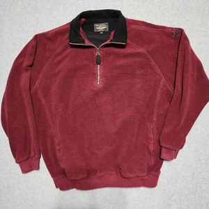 Chaqueta de plumón recto para hombre cuarto grande 1/4 cremallera hecha en EE. UU. logotipo de golf granate - Imagen 1 de 11