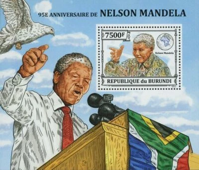 Nelson Mandela Stamp Activist Historical Figure Humanist S/S MNH #3277 / Bl.379 - Image 1 of 4