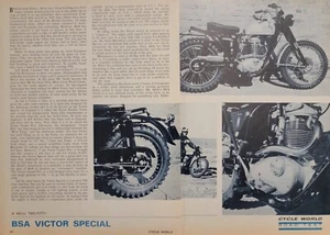 1969 BSA Victor Special 3pg Motorrad Prüfartikel - Bild 1 von 1