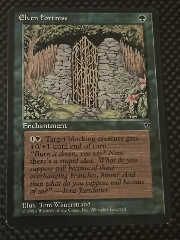 Elven Fortress, MTG Fallen Empires (1994) Common Green Enchantment NM - Image 1 of 1