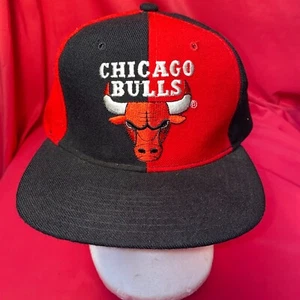 Vintage Chicago Bulls Pinwheel Starter Snapback Hat 90s - Picture 1 of 6