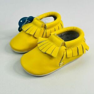 UmiBaby Umi Shoes Bevin Yellow Moccasins NEW Infant Toddler Size 4 Baby 4K