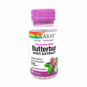 Butterbur Extract 50 mg By Solaray - 60 Vegetable Caps