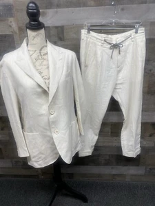 Eleventy Platinum Herren Baumwollmischung leichter Streifen Blazer Hosenanzug EU 50 - Bild 1 von 12