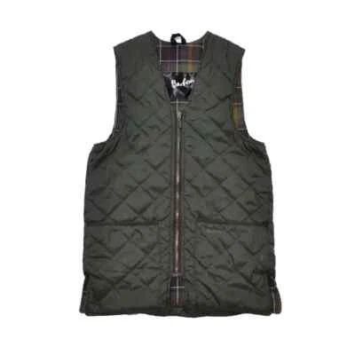 Gilet trapuntato Barbour gilet trapuntato fodera zip oliva TG C48 / 122 CM - Immagine 1 di 4
