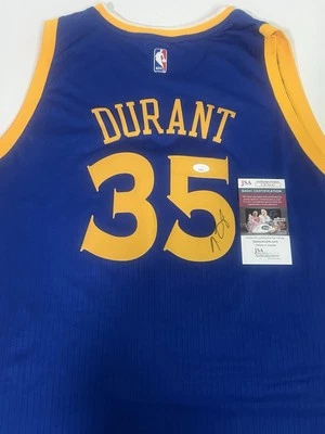 Kevin Durant Autographed Golden State Warriors Signed NBA Jersey - JSA COA! - Image 1 of 4
