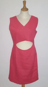 Damen-Kleid Gr. 42, ärmellos, cutout im Vorderteil, Leinen - Bild 1 von 3