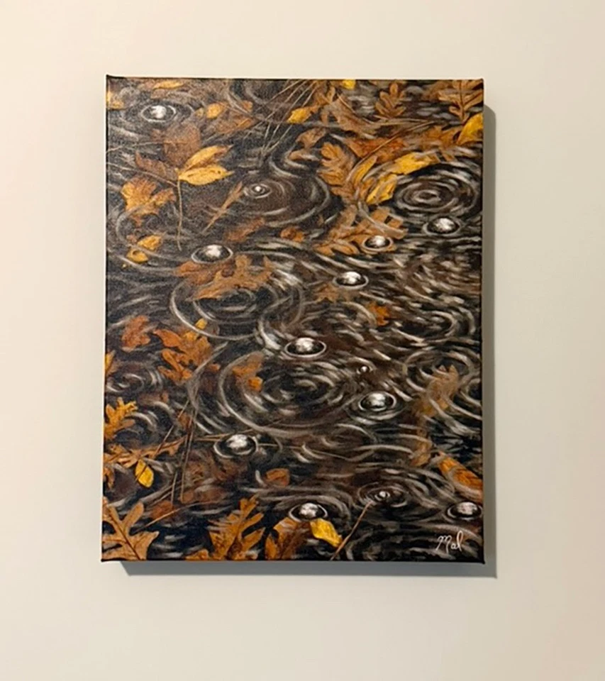 "Leaf Ripples" Original by Artist 11x14" - Image 1 of 4