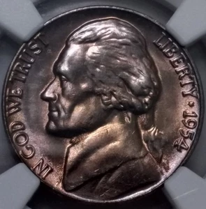 1954 Jefferson Nickel NGC MS66 ~ Toned - Picture 1 of 6