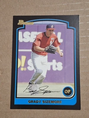 2003 GRADY SIZEMORE BOWMAN BASEBALL ROOKIE CARD RC #BDP157 CLEVELAND INDIANS  - Image 1 of 2