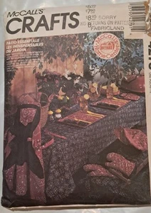 McCalls 4278 Patio Essentials,  Tablecloths, Place Mats,napkins, Chair... - Picture 1 of 9