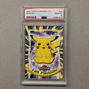 PSA 10 Gem Mint ~ Pikachu #25 ~ 1999 Topps Pokemon TV Animation ~ LOW POP - Picture 1 of 3