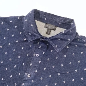 Magaschoni Man Herren L/G Kurzarm Button Down Hemd Blau Rautenmuster - Bild 1 von 7