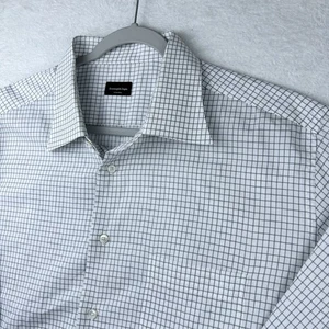 Ermenegildo Zegna Su Misura Dress Shirt Men 3XL Plaid Button Up Cotton Preppy - Picture 1 of 12
