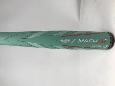 Bate de béisbol usado Rawlings 2024 MACH AI BBCOR -3 Drop 2 5/8" híbrido 33/30 Foto 1 de 4