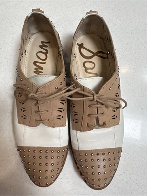 Sam Edelman Jayna Studded Leather Oxford Shoes Sz 8.5 Women’s  — 第 1/4 张图片