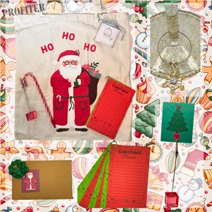 Tote bag, planner, pen, memo holder, Glass charm. Gift ready. Secret santa - Picture 1 of 14