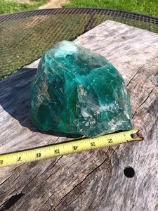 Trozo grande de mármol de colección King Aqua Glass Rock Cullet-4 libras 6 OZ - Imagen 1 de 4