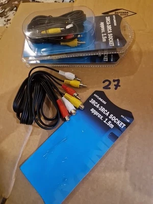 3x Triple 3RCA Phono EXTENSION Male to Female Audio Video Cable 1.5 Meters Cable - Image 1 of 4