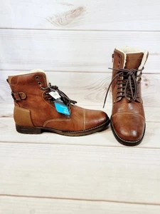 Dexter Comfort Brown Faux Leather Waterproof Oil Resistant  Men's Boots 10 - Picture 1 of 19