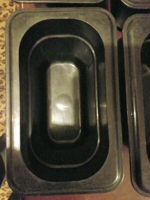 CAMBRO PART # 94CW 1/9 GN STEAM TABLE PANS HIGH HEAT 4" DEEP BLACK  - Image 1 of 2