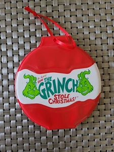 2000 Dr. Seuss GRINCH Christmas Ornament Sticker Dispenser Wendy's Kids Meal Toy - Picture 1 of 3