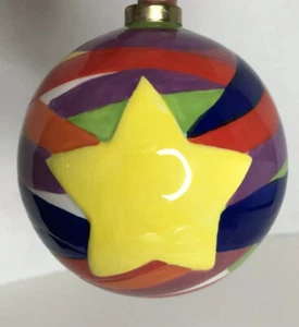 Star Christmas Ornament Ceramic Mainstreet Collection 4” NIB - Picture 1 of 7