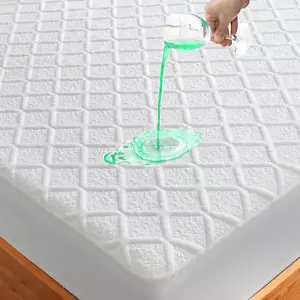 Waterproof Mattress Protector Rayon Bamboo Cooling Matress Pad Cover Deep Pocket - Picture 1 of 7