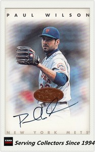 1996 LEAF MLB BASEBALL SIGNATURE CARD SERIES BRONZE SIGNATURE PAUL WILSON