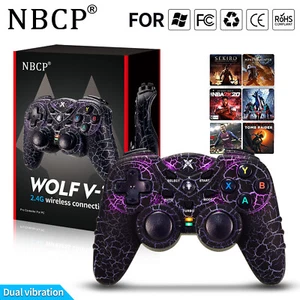 2.4G Wireless Pro Gaming Controller With 7colore LED light for PC Windows 7,8,10 - Picture 1 of 12