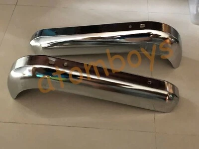 FOR NISSAN DATSUN 521 620 1300 1500 PICKUP TRUCK STEEL REAR BUMPER CHROME RUBBER - Image 1 of 4