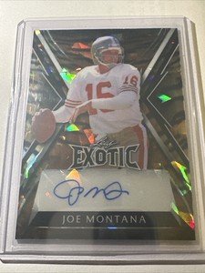 Joe Montana Leaf Exotic TIGER ICE Auto 6/10! SSP