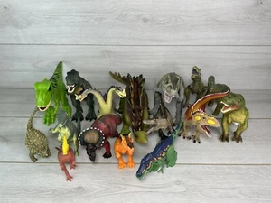 Toy Dinosaurs Figures Large Bundle Of 15 TRex And Others - Picture 1 of 5