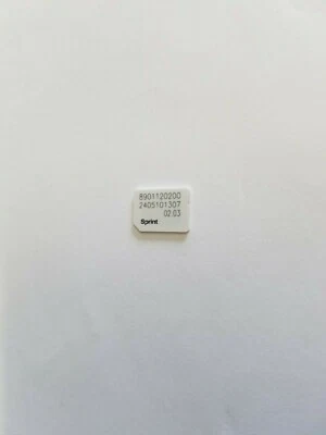 Sprint Boost Virgin Mobile Nano Sim Card ICCID Samsung SM-J327P 02.03 Simcard - Image 1 of 2