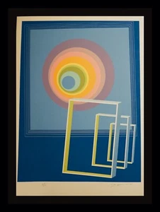 Rita Simon Spacescape H/S Zahl Siebdruck Abstrakte Kunst - Bild 1 von 5