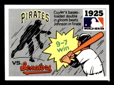 1971 Fleer World Series Baseball #23 1925 Pirates vs. Senators EX - Image 1 of 2