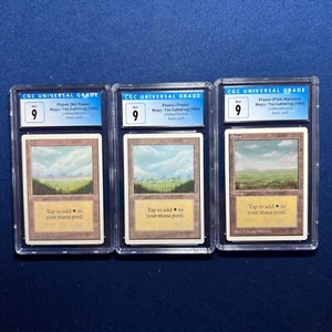 MTG Unlimited All Three Plains Versions All Mint CGC 9's 1993 - Picture 1 of 2