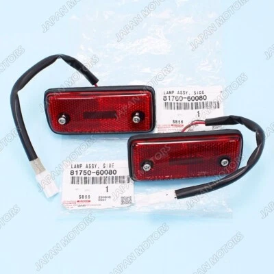 Genuine OEM Toyota Land Cruiser FZJ80 Rear LH+RH Side Marker Lamp Light Assy Set - Image 1 of 4