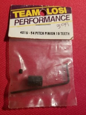 Piñón de lanzamiento vintage Team Losi 4019 64 19 dientes ¡NUEVO EN SU EMBALAJE ORIGINAL!! Foto 1 de 4