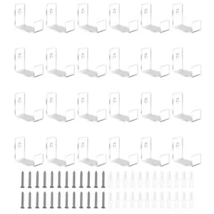 24 Pack Acrylic Vinyl Record Album Wall Mount Display Shelf Acrylic Clear Holder - Picture 1 of 8