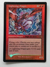 Lightning Dragon - LP - Urza's Saga- Prerelease Promo Foil - MTG