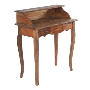 SCRIVANIA IN LEGNO MASSELLO "NAPOLEONE" | Legno riciclato, marrone, 80x92(LxA) | Segreteria - Foto 1 di 6