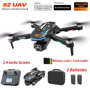 S2 Drone WIFI FPV HD Camera Optical Flow Obstacle Avoidance Quadcopter 2 Battery - Picture 1 of 21