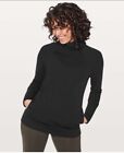 Lululemon To You Tunic W3BAZS Sweatshirt Women's Size 2 XXS Turtleneck Black