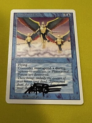 MTG Magic Phantasmal Forces Signed Artist Proof x1 3RD Revised 3ED Mark Poole - Image 1 of 2