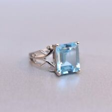 Ring 925 Sterling Silver London Blue Topaz Natural Classic Gemstone Jewelry Ring