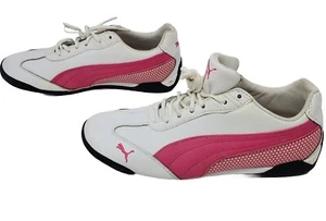 Puma Women's Pink & White Sneakers | Preowned | Art #30351104 | Size US 5 - Picture 1 of 10
